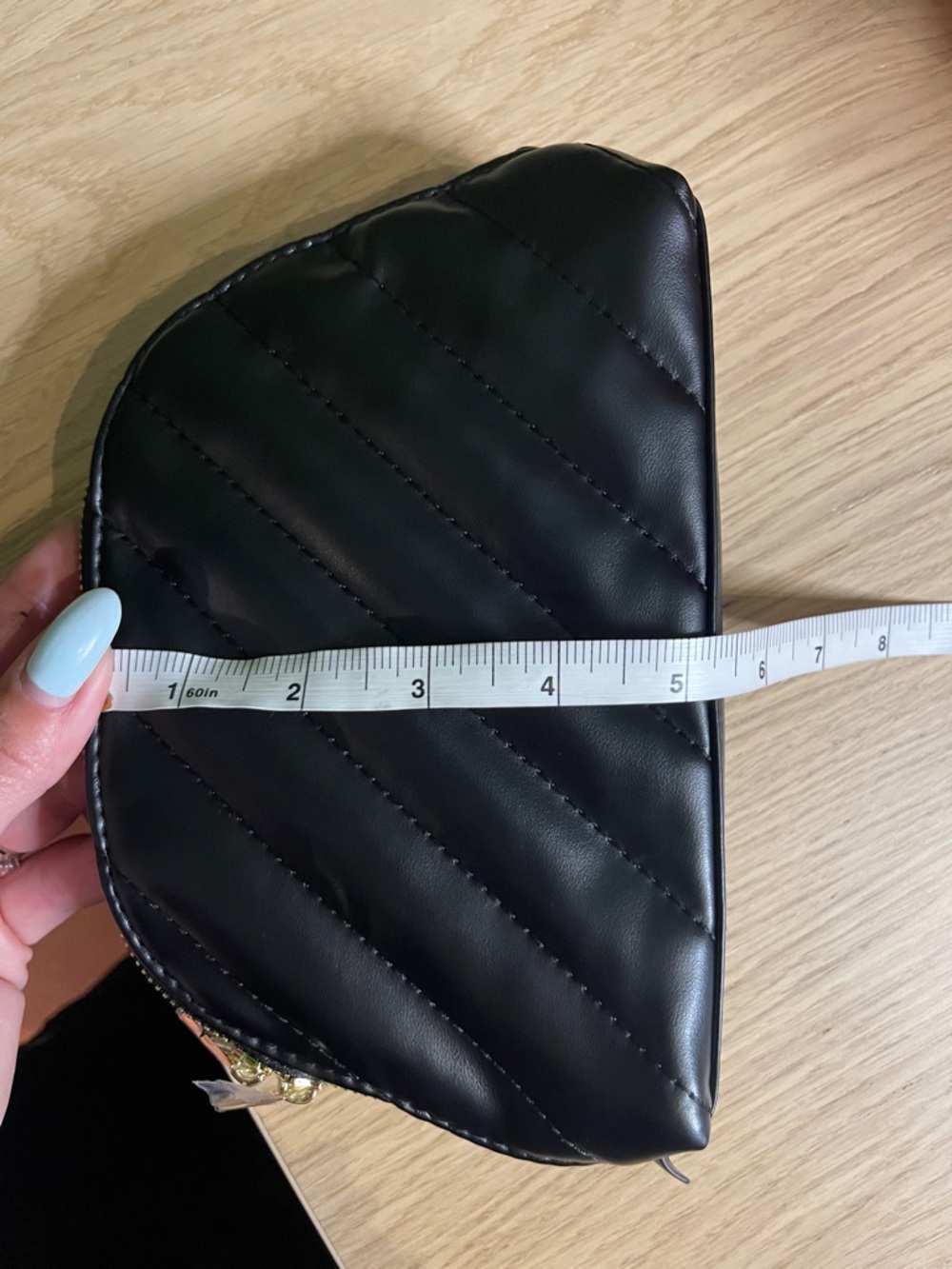 YSL Beauty  Black Quilted Cosmetic Pouch with Gold Zipper - Picture 7 of 7